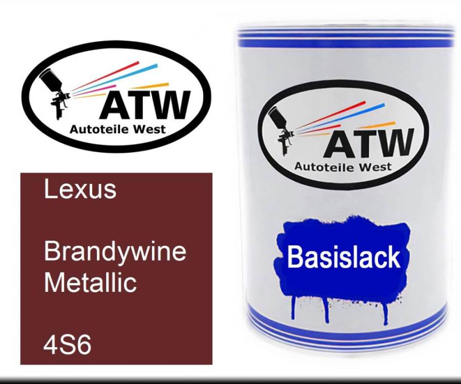 Lexus, Brandywine Metallic, 4S6: 500ml Lackdose, von ATW Autoteile West.